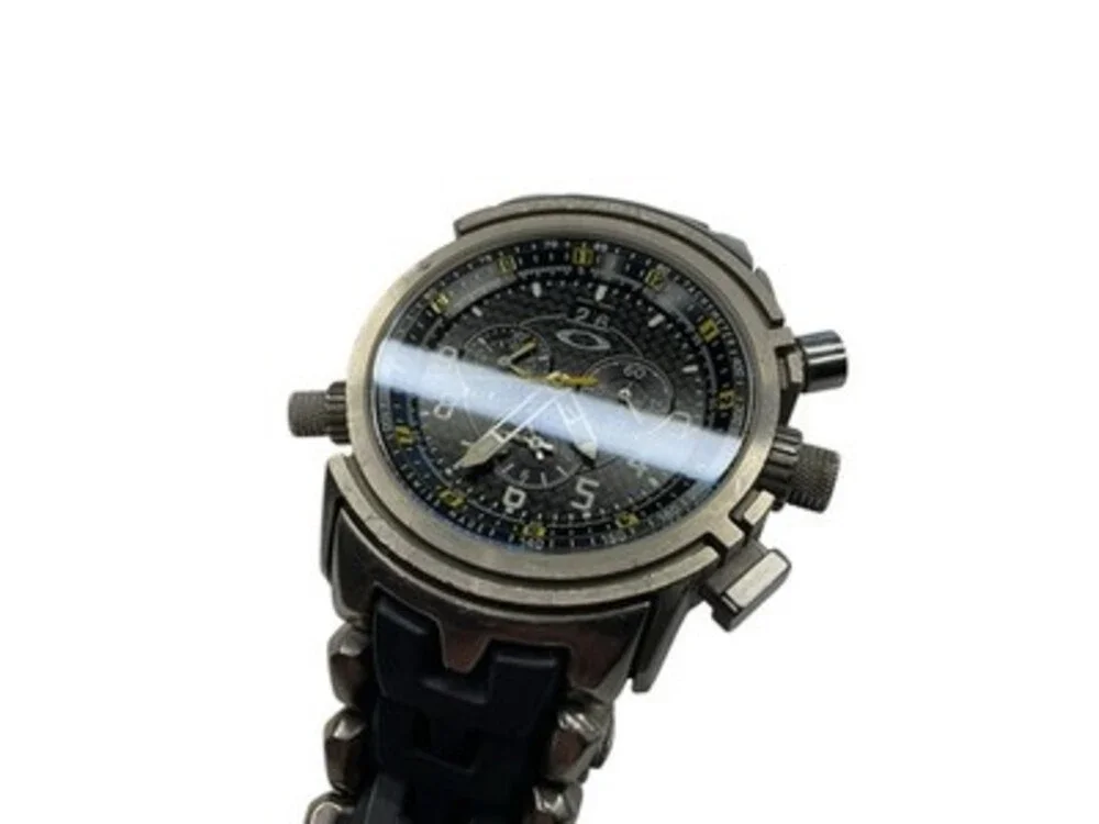 Oakley 12 Gauge Titanium Carbon Fiber w/Carbon Fiber Yellow Dial Watch